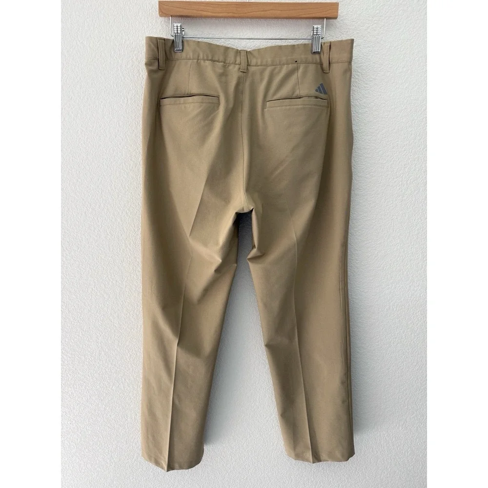 Adidas Mens Golf Pants 32x32 Beige Performance Stretch Tech